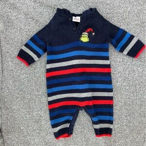 Hanna Andersson Grinch Zip Hooded Romper